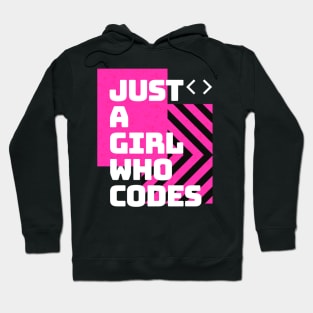 Just A Girl Who Codes Computer Geek Female Coder Hoodie